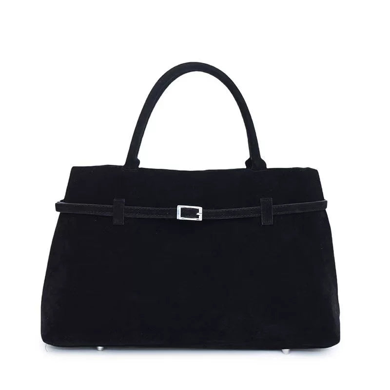 Women's Large Structured Handbag – Belted Strap Detail