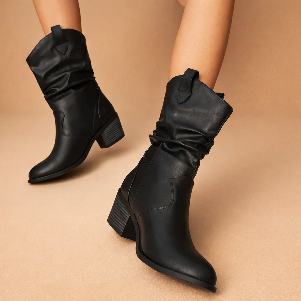 Women's Western Boot – Mid-Calf Block Heel