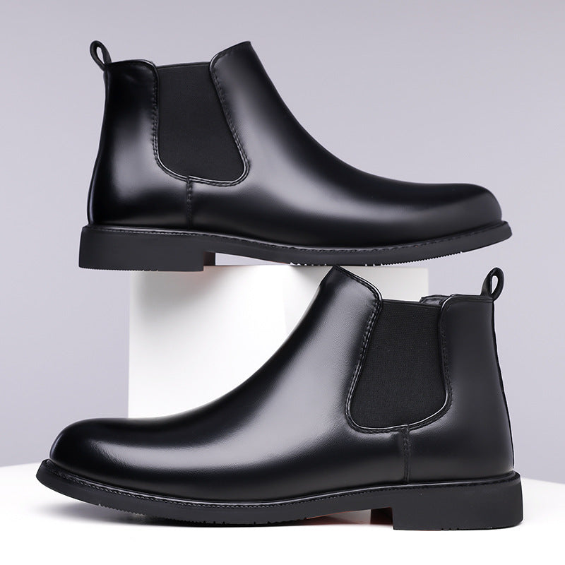 Men's Vegan Leather Ankle Boot – Rubber Traction Sole