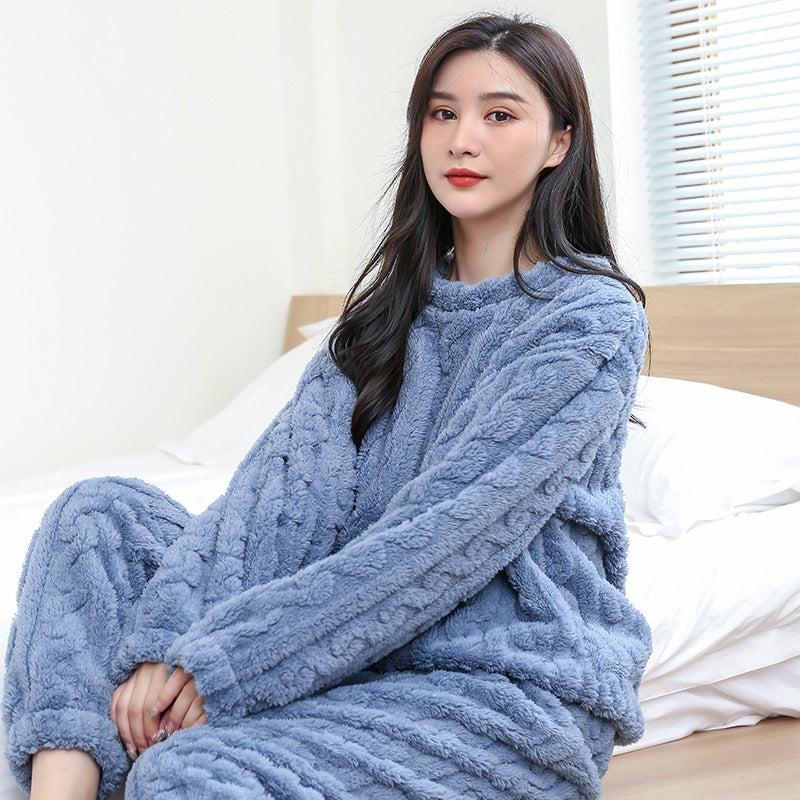 Women's Flannel Lounge Set – Relaxed Top and Pants