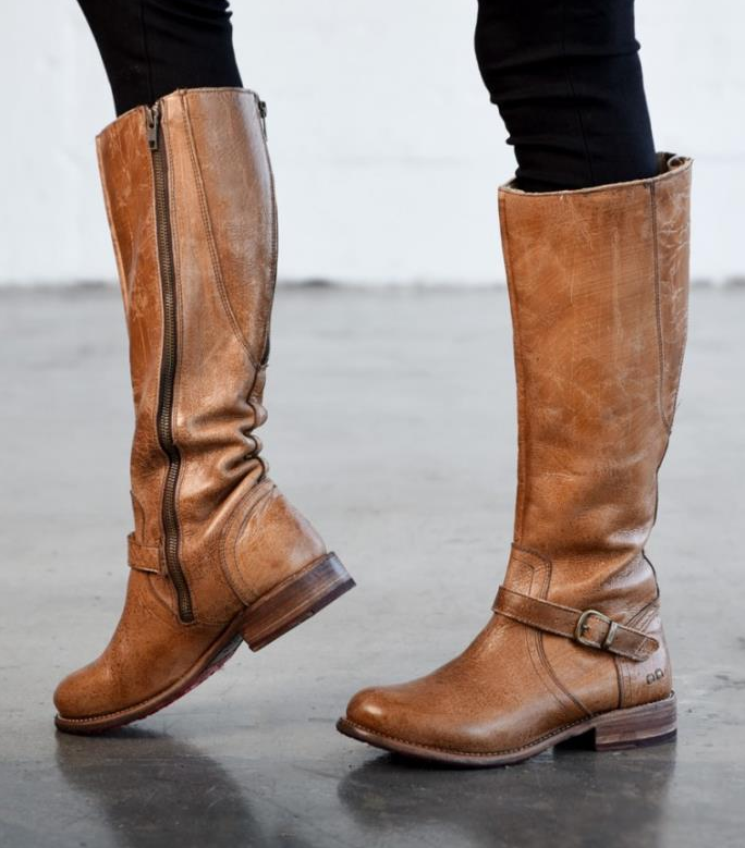 Women's Vegan Leather Tall Boot – Structured Stitched Shaft