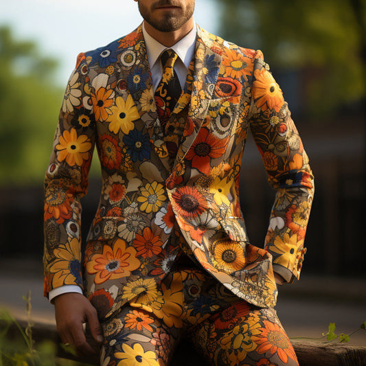 Men's Floral Print Blazer – Structured Modern Fit