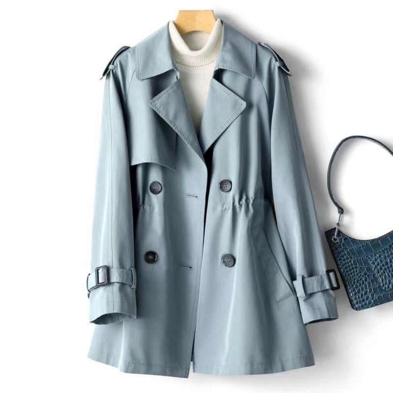 Women's Wrap Coat – Belted Mid-Length V-Neck