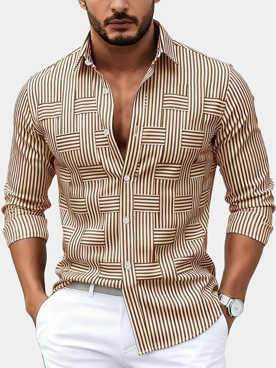 Men's Striped Shirt – Relaxed Four-Way Stretch