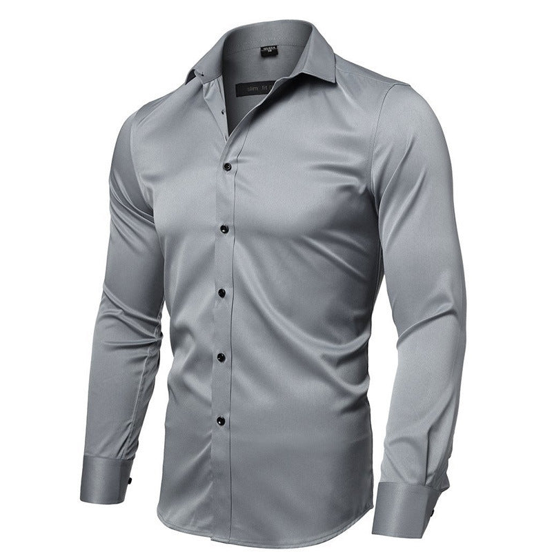 Men's Stretch Dress Shirt – Fitted Wrinkle-Resistant