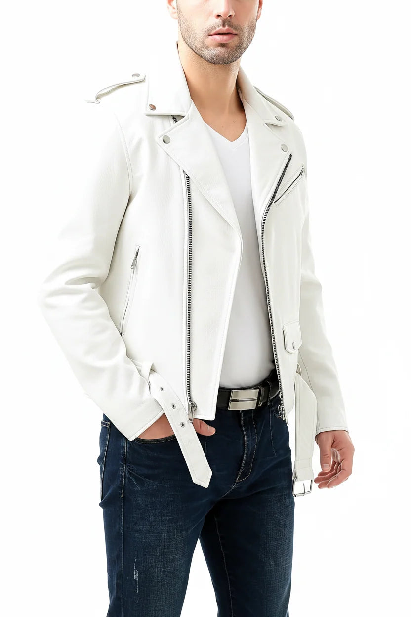 Men's Vegan Leather Jacket – Relaxed Utility Pocket Fit