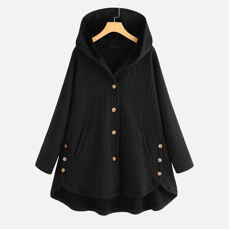 Women's Quilted Hooded Jacket – Slim Fit Rounded Hem