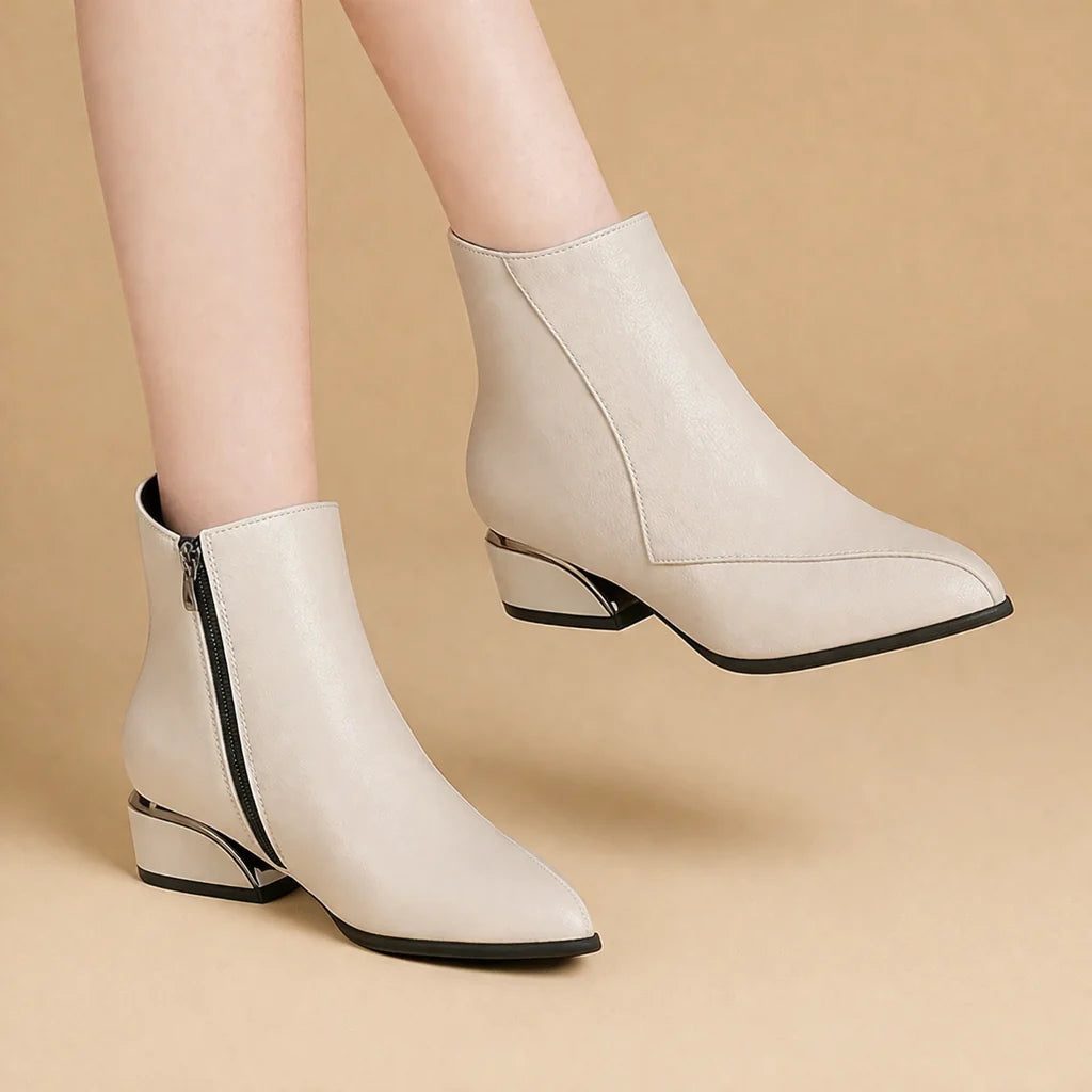 Women's Ankle Boot – Mid Block Heel