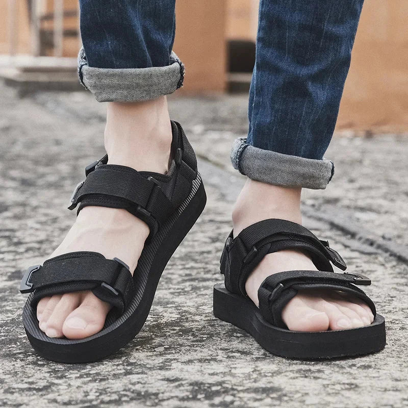 Men's Woven Slide Sandal – Wide Open-Toe Fit