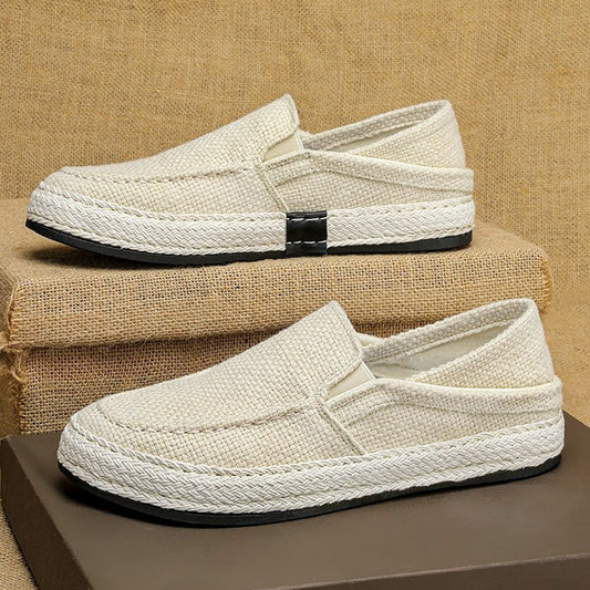 Men's Linen Loafers – Old Beijing Slip-On Style