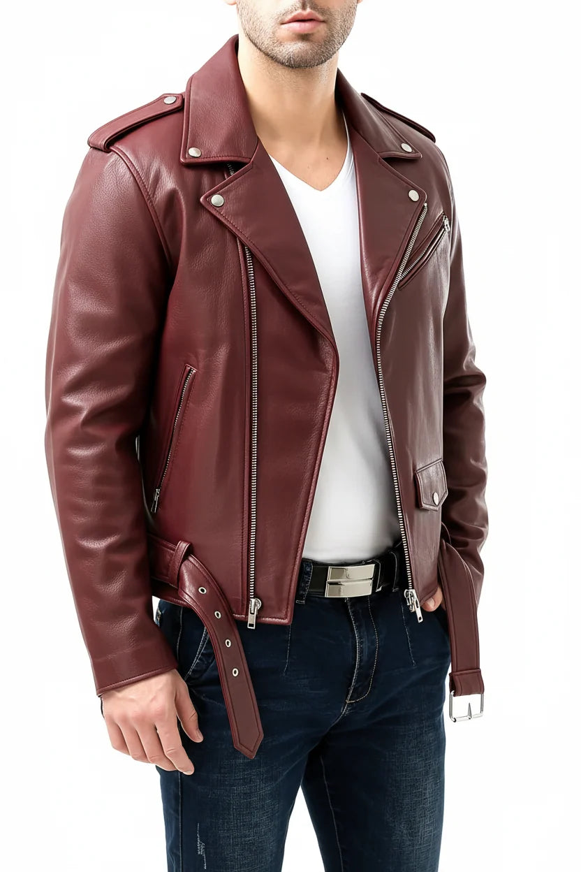Men's Vegan Leather Jacket – Relaxed Utility Pocket Fit