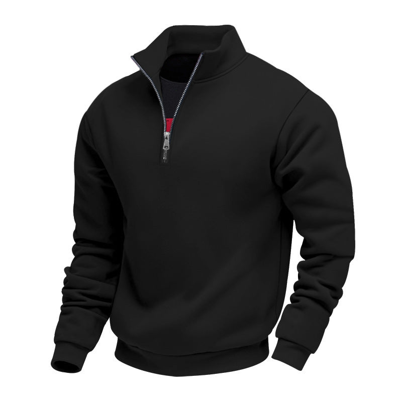 Men's Half-Zip Sweatshirt – Relaxed Fleece-Back Fit