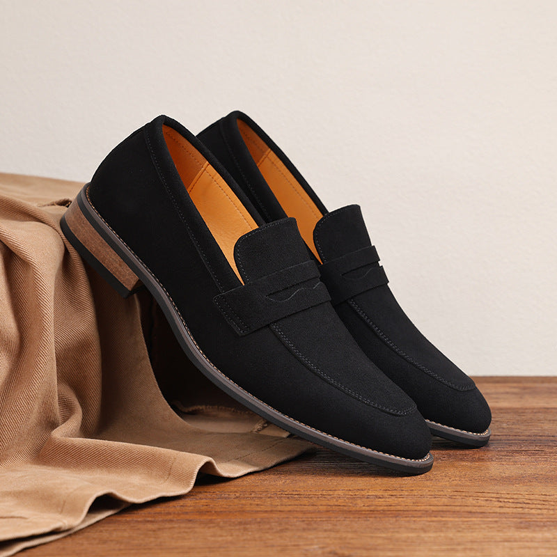 Men's Leather Derby Shoes – Clean Round-Toe Profile