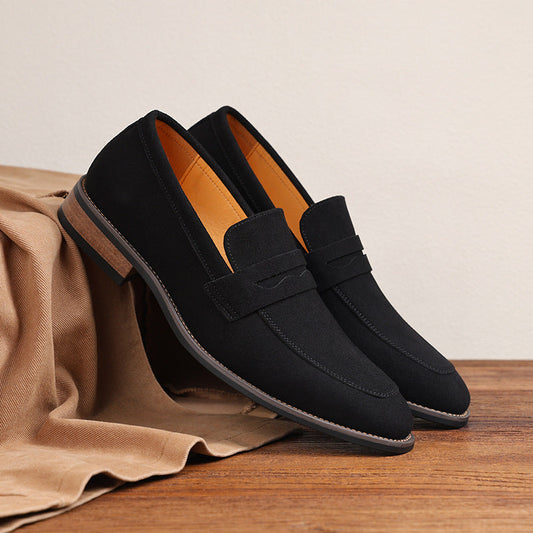 Men's Leather Derby Shoes – Clean Round-Toe Profile
