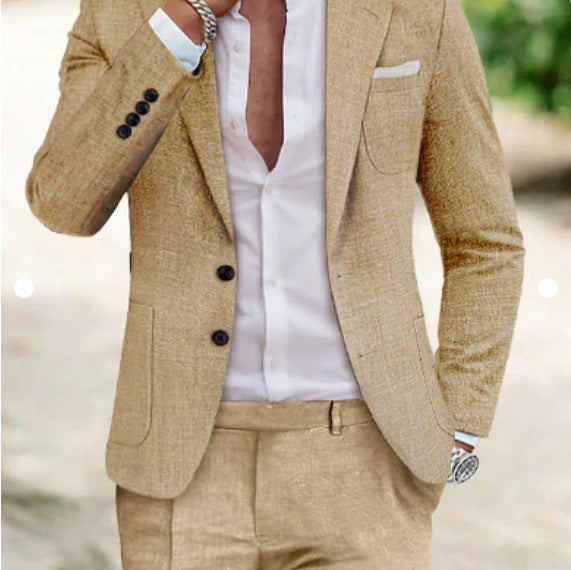 Men's Two-Piece Suit – Digital Print Tailored Set