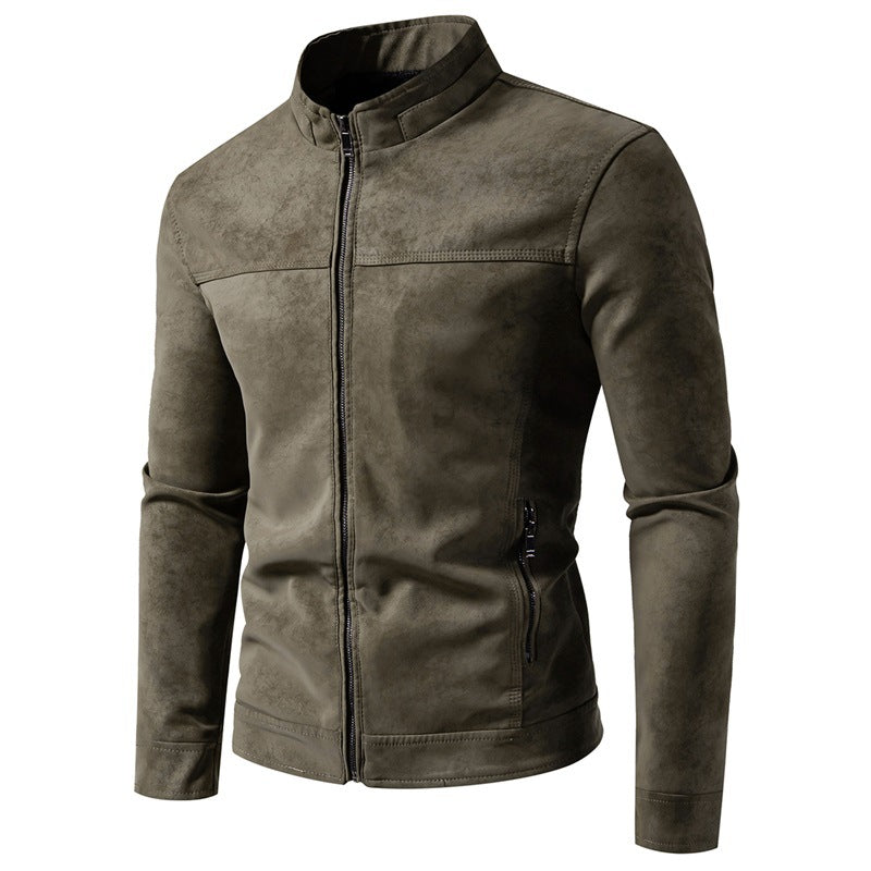 Men's Vegan Leather Jacket – Retro Relaxed Fit