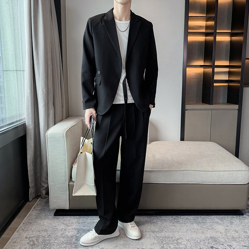 Men's Slim Suit Jacket and Pants Set – Two-Piece Tailoring