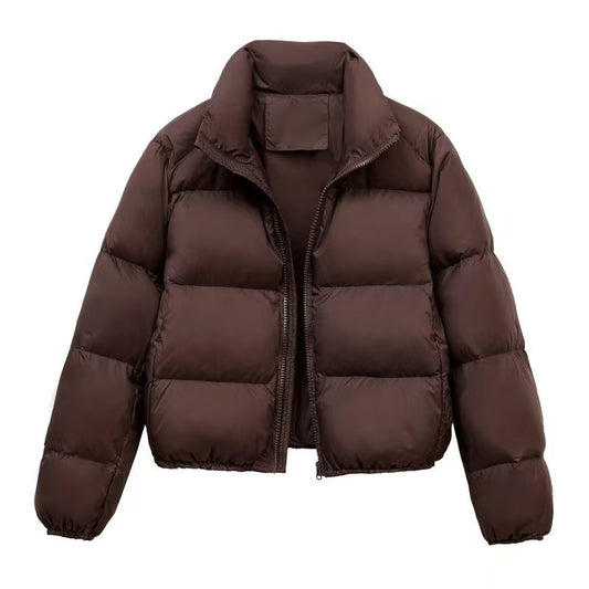 Women's Short Quilted Coat – Zip-Front Waist Length