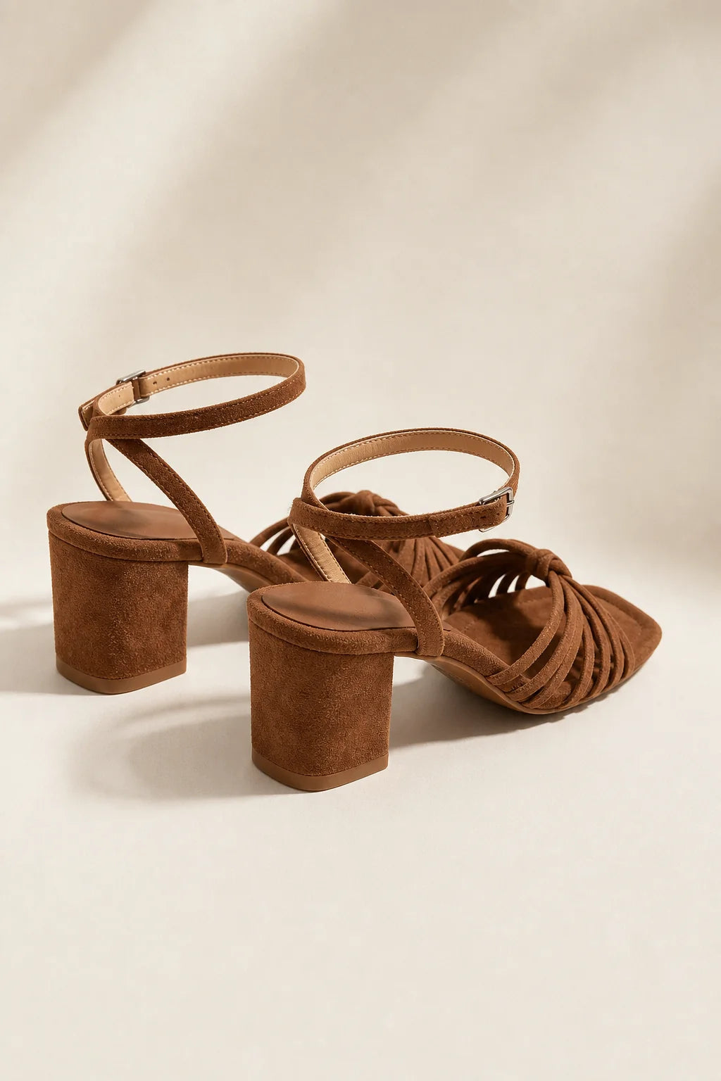 Women's Strappy Block-Heel Sandal – Matte Crossover Straps