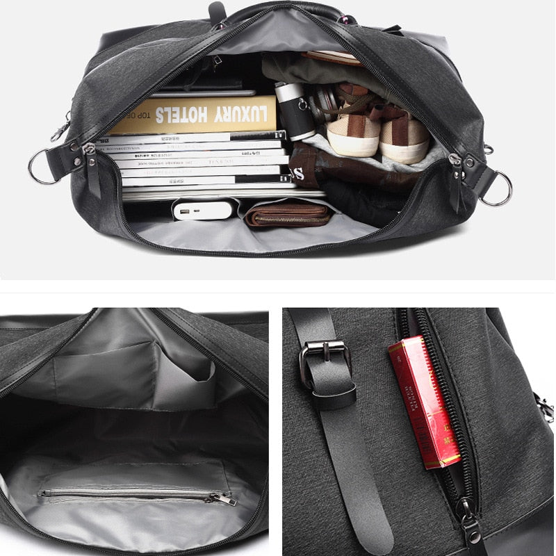 Men's Travel Bag – Water-Repellent Oxford Fabric