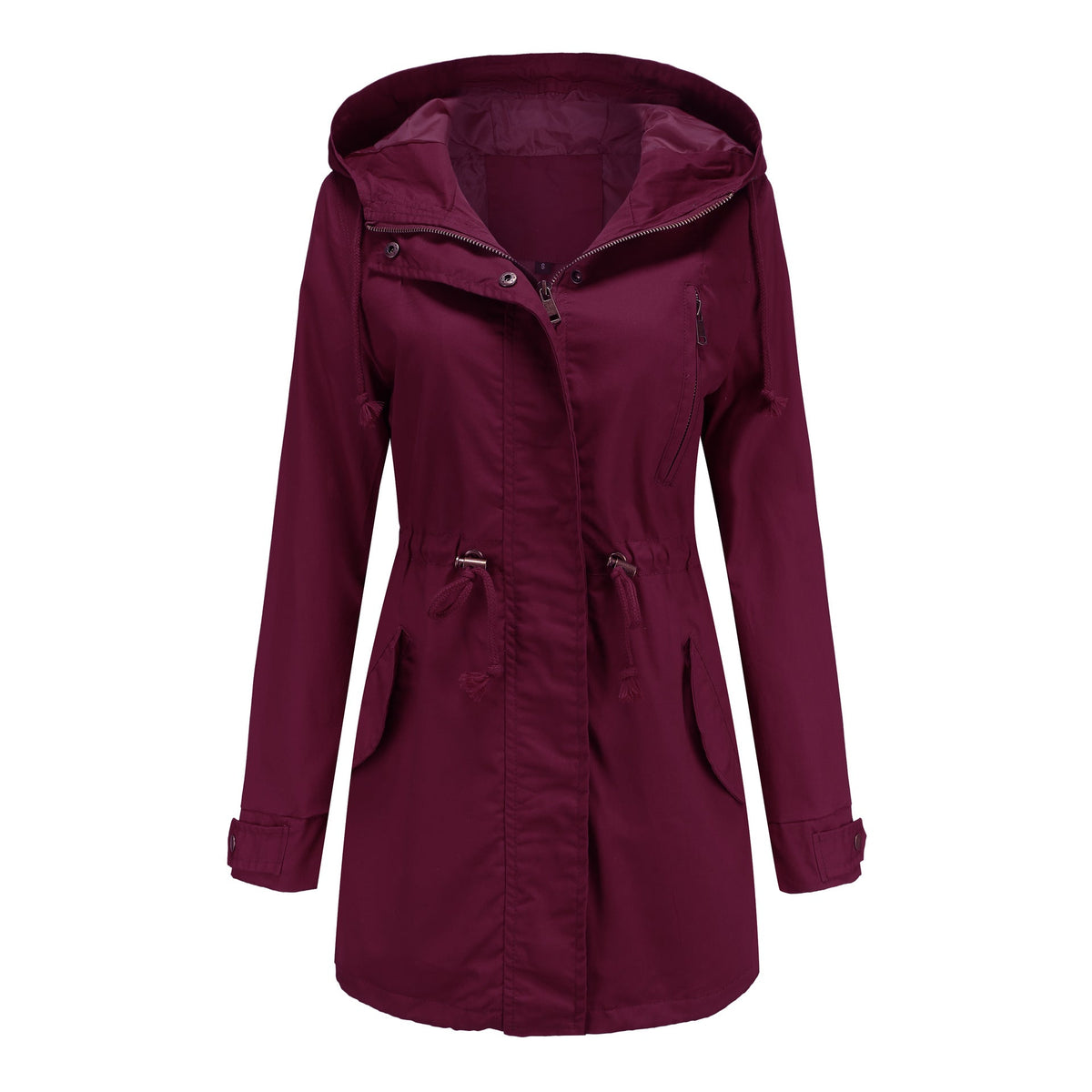 Women's Cotton Anorak Coat – Straight Mid-Length Fit