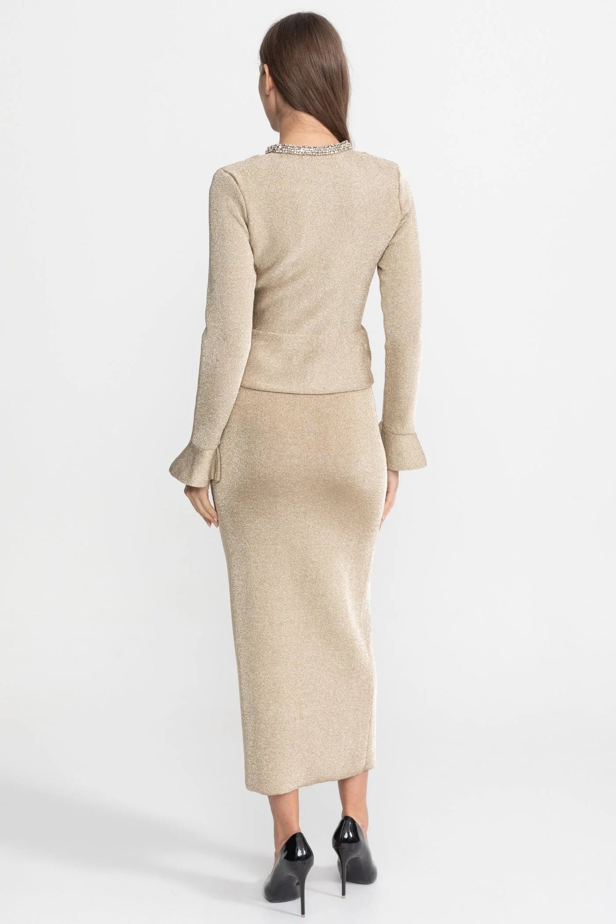 Women's Bodycon Dress – Faux Two-Piece Long Sleeve