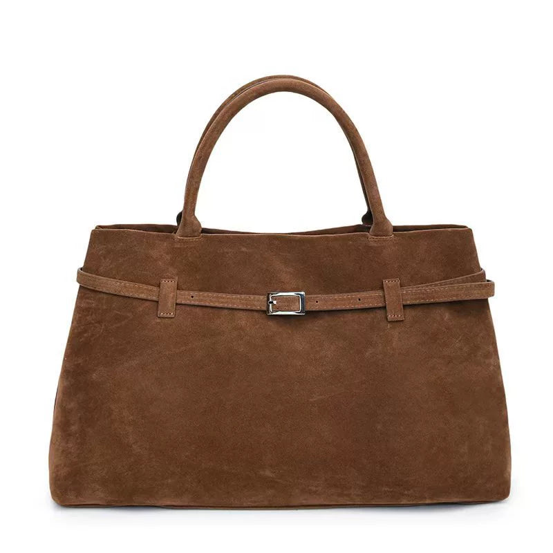 Women's Large Structured Handbag – Belted Strap Detail