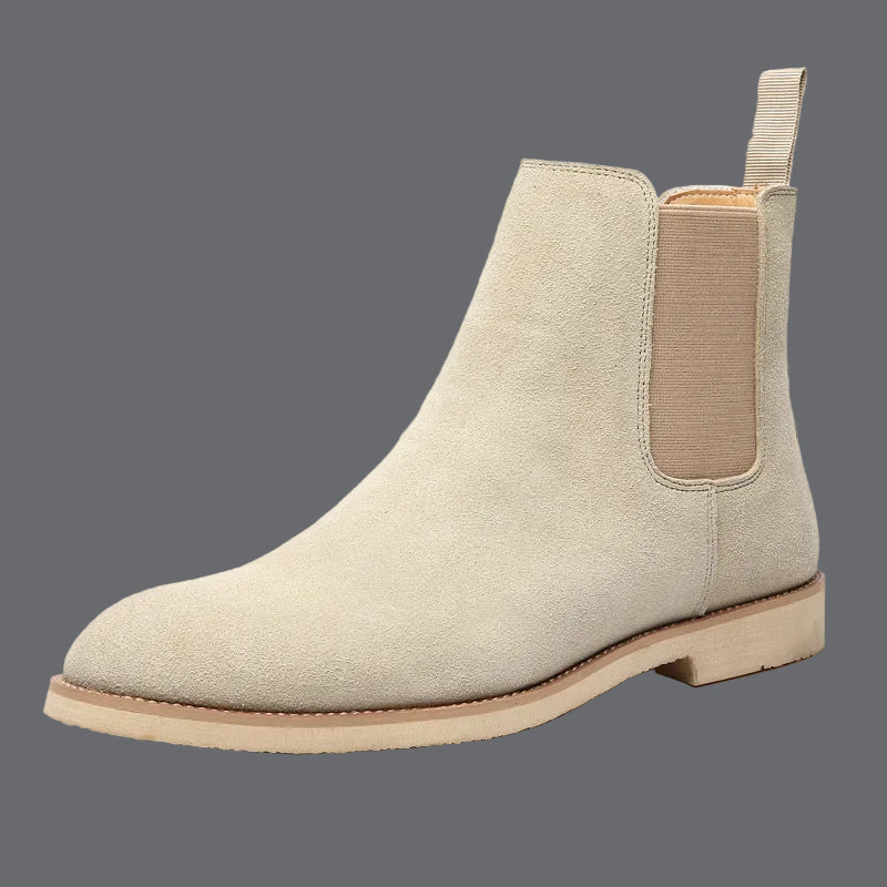 Men's Nubuck Leather Boot – Pointed Toe High-Top