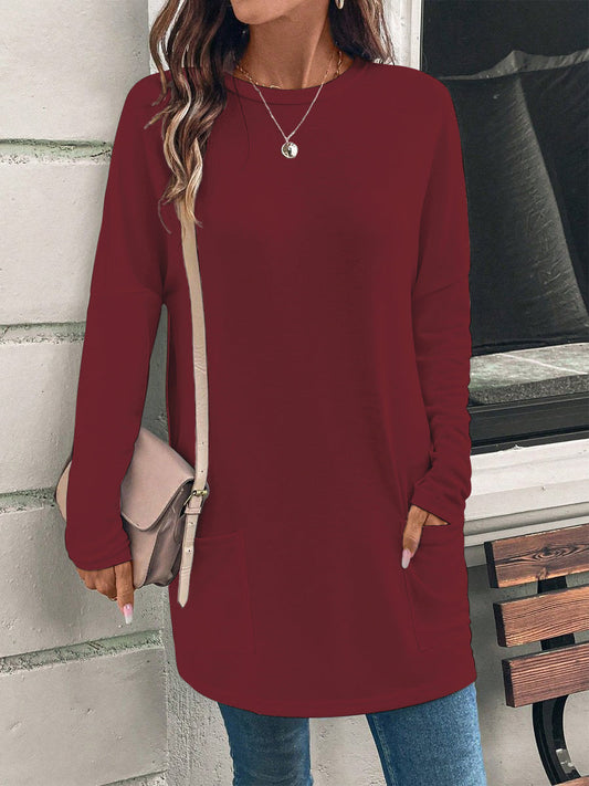 Women's Long Sleeve T-Shirt – Relaxed Fit Chest Pocket