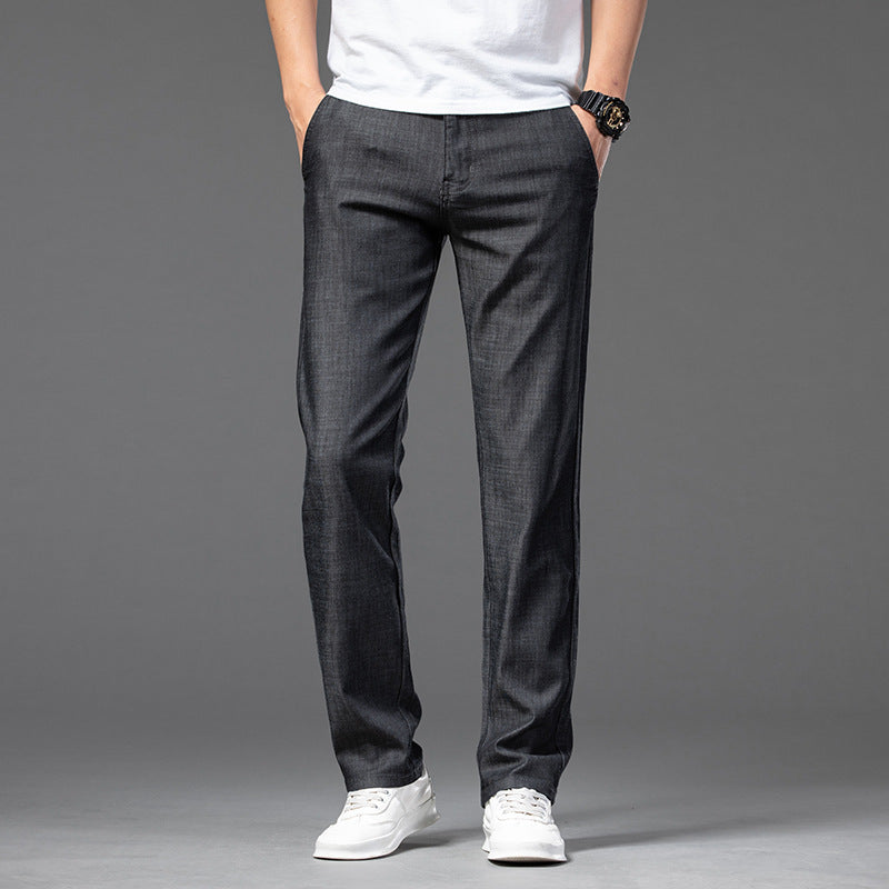 Men's Stretch Jeans – High-Rise Straight Leg