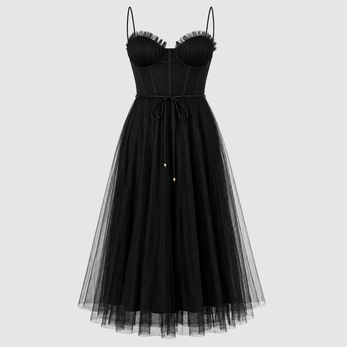 Women's Mesh Midi Dress – Princess Silhouette