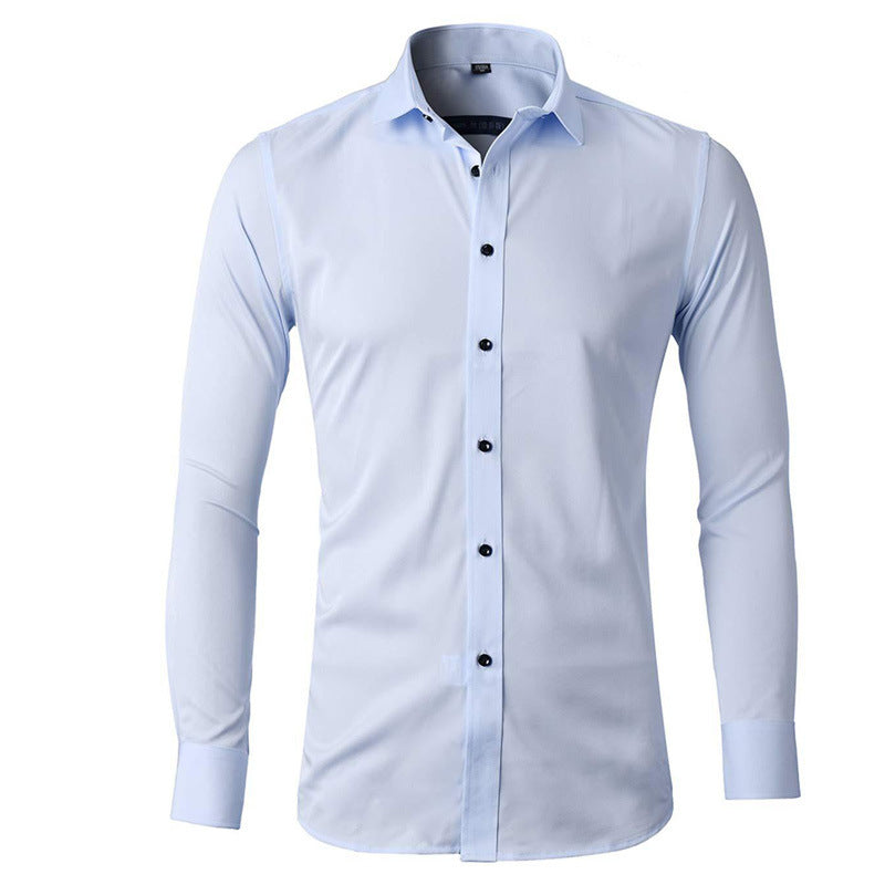 Men's Stretch Dress Shirt – Fitted Wrinkle-Resistant