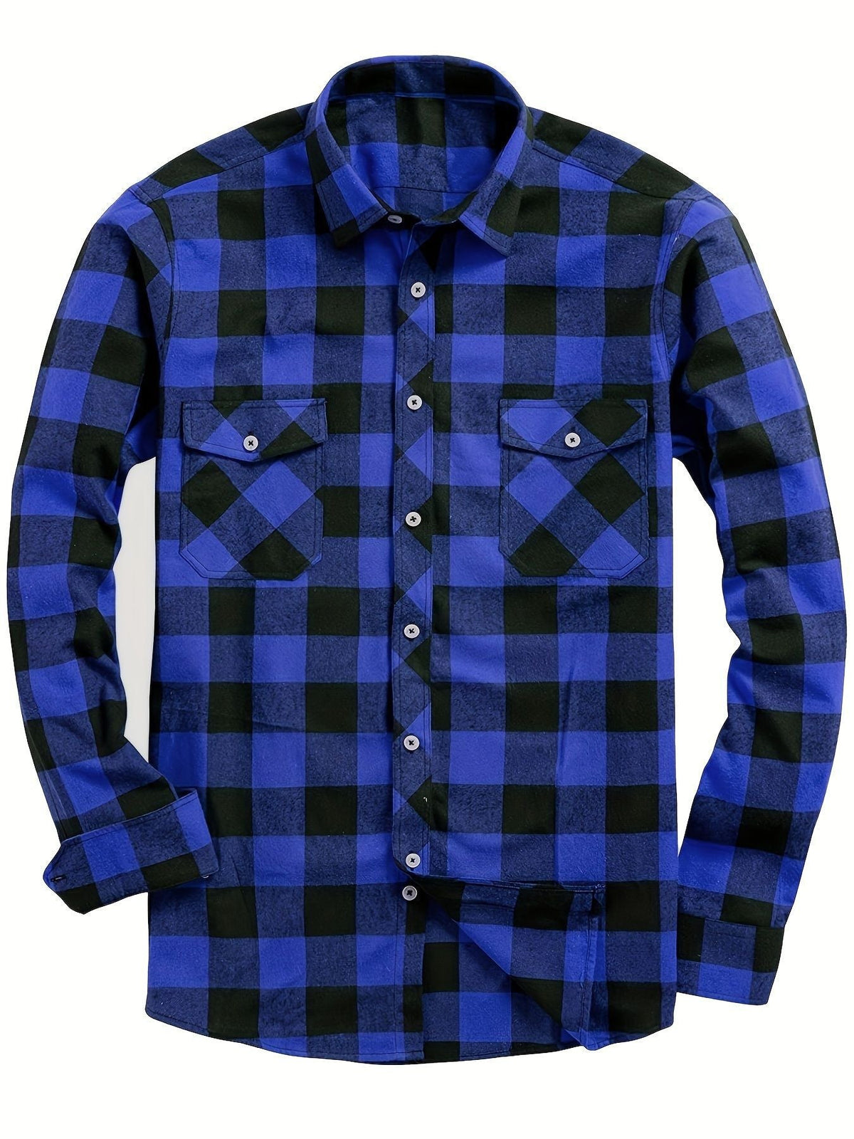 Men's Flannel Plaid Shirt – Relaxed Straight Cut