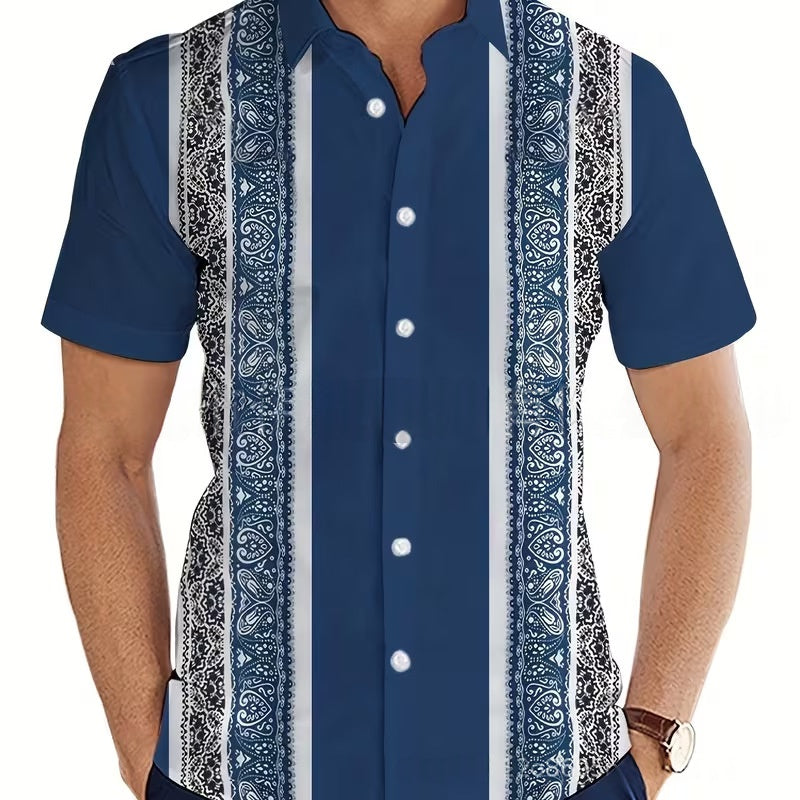 Men's Printed Short-Sleeve Shirt – Relaxed Woven Fit