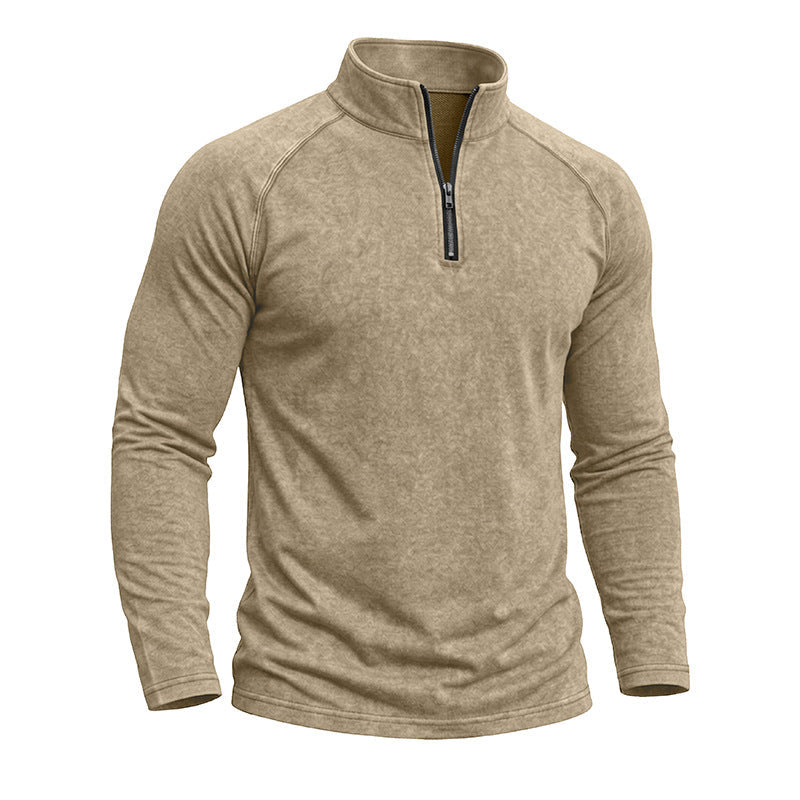 Men's Cotton Sweatshirt – Fitted Raglan Washed Look