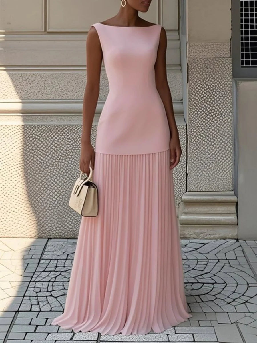 Women's Sleeveless Knit Dress – Ribbed Bodycon Fit