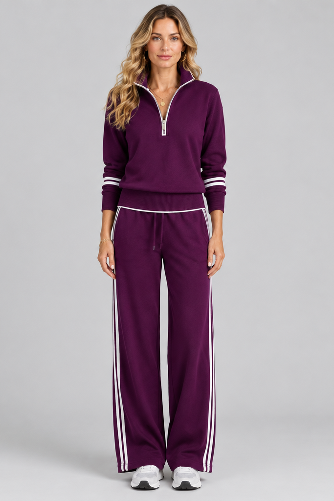 Women's Cotton Two-Piece Set – Long Sleeve Relaxed Fit