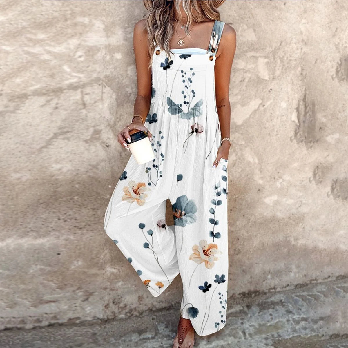 Women's Printed Jumpsuit – Relaxed Wide Fit