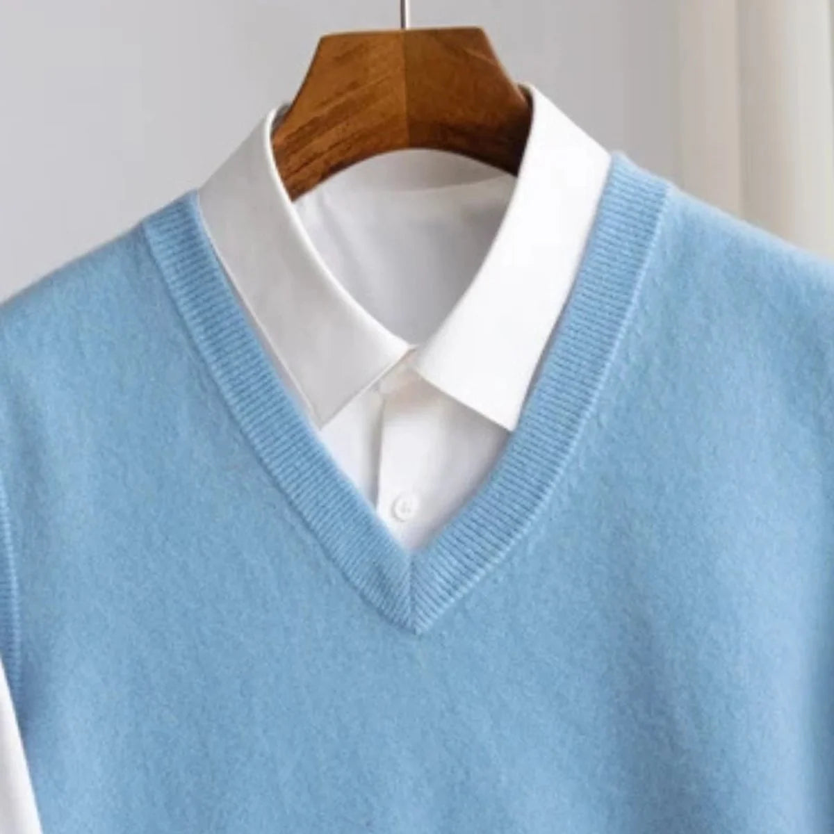 Men's Sweater Vest – Relaxed V-Neck Knit
