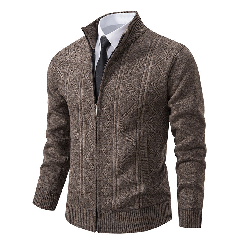 Men's Knit Cardigan – Chunky Open-Front Fit