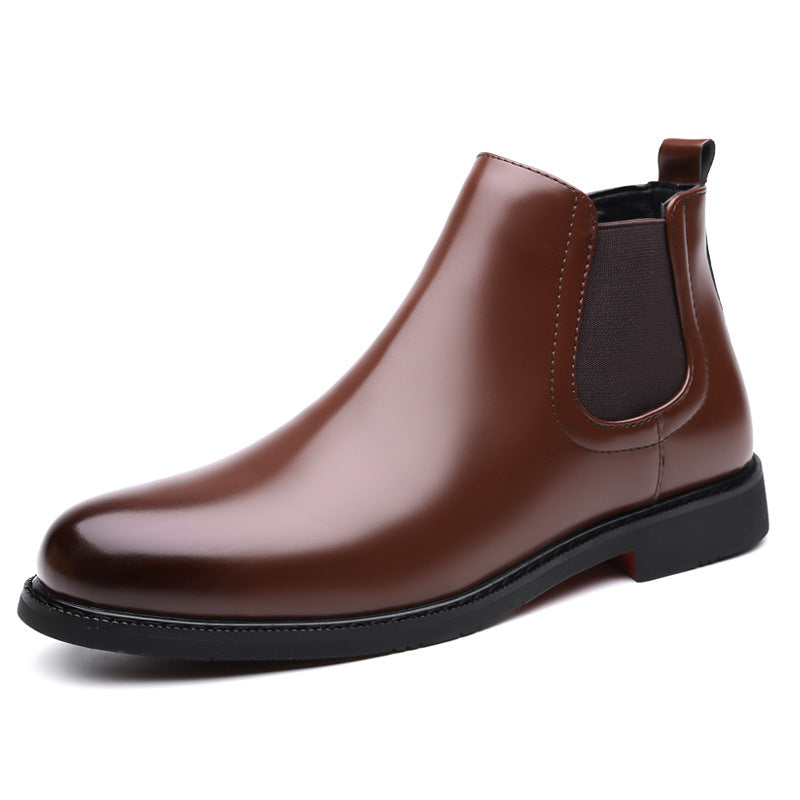Men's Vegan Leather Ankle Boot – Rubber Traction Sole