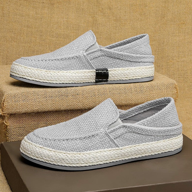 Men's Linen Loafers – Old Beijing Slip-On Style