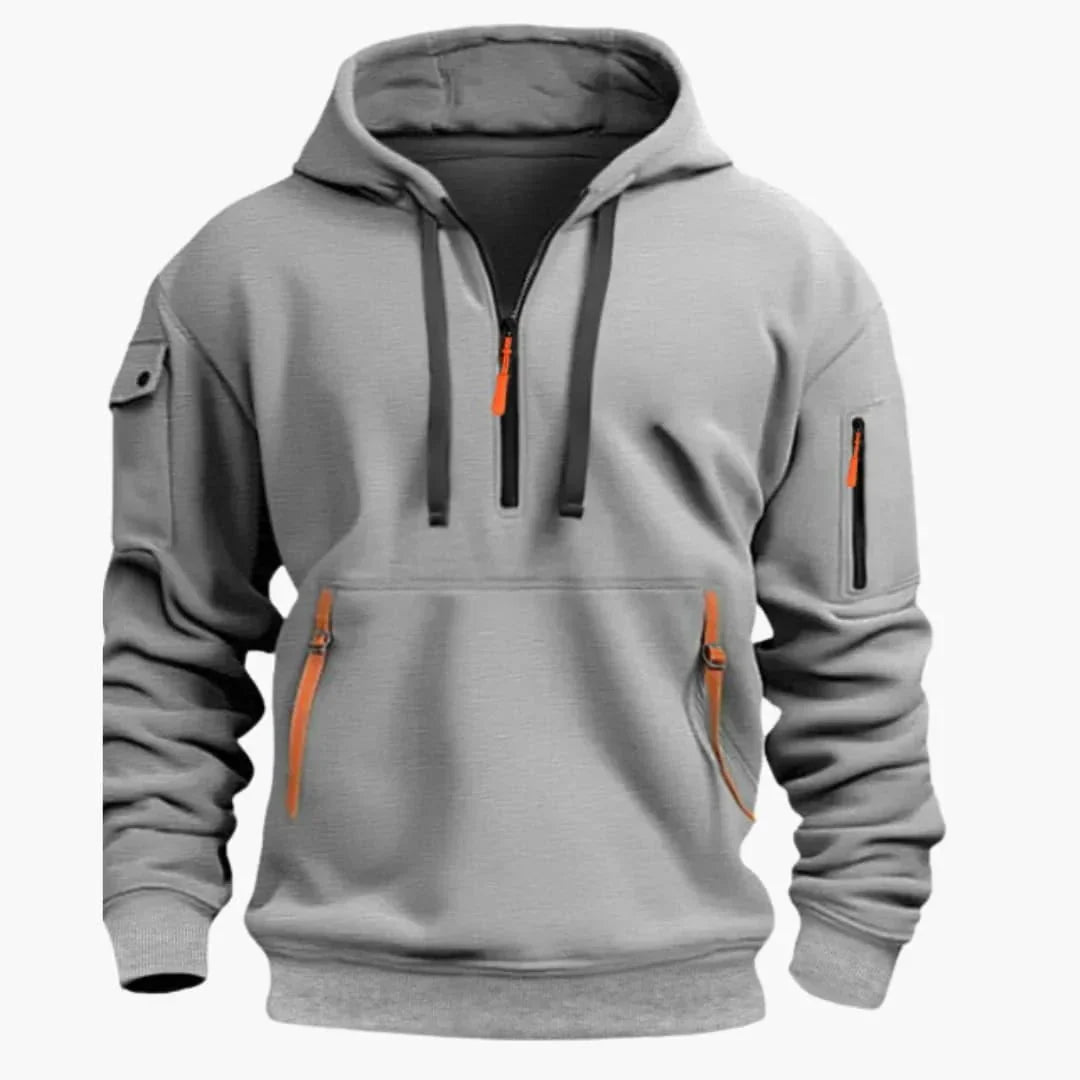 Men's Pullover Hoodie – Relaxed Multi-Pocket Fit