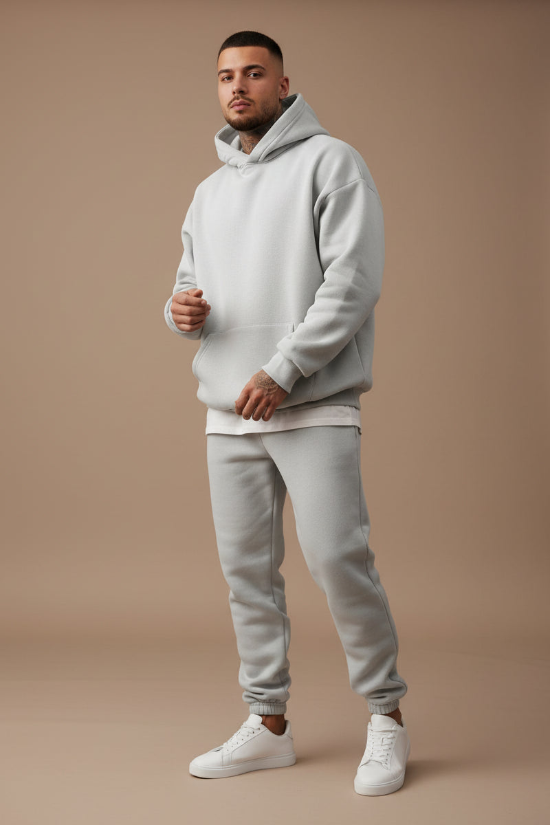 Men's Hooded Sweatsuit Set – Fleece-Lined Relaxed Fit