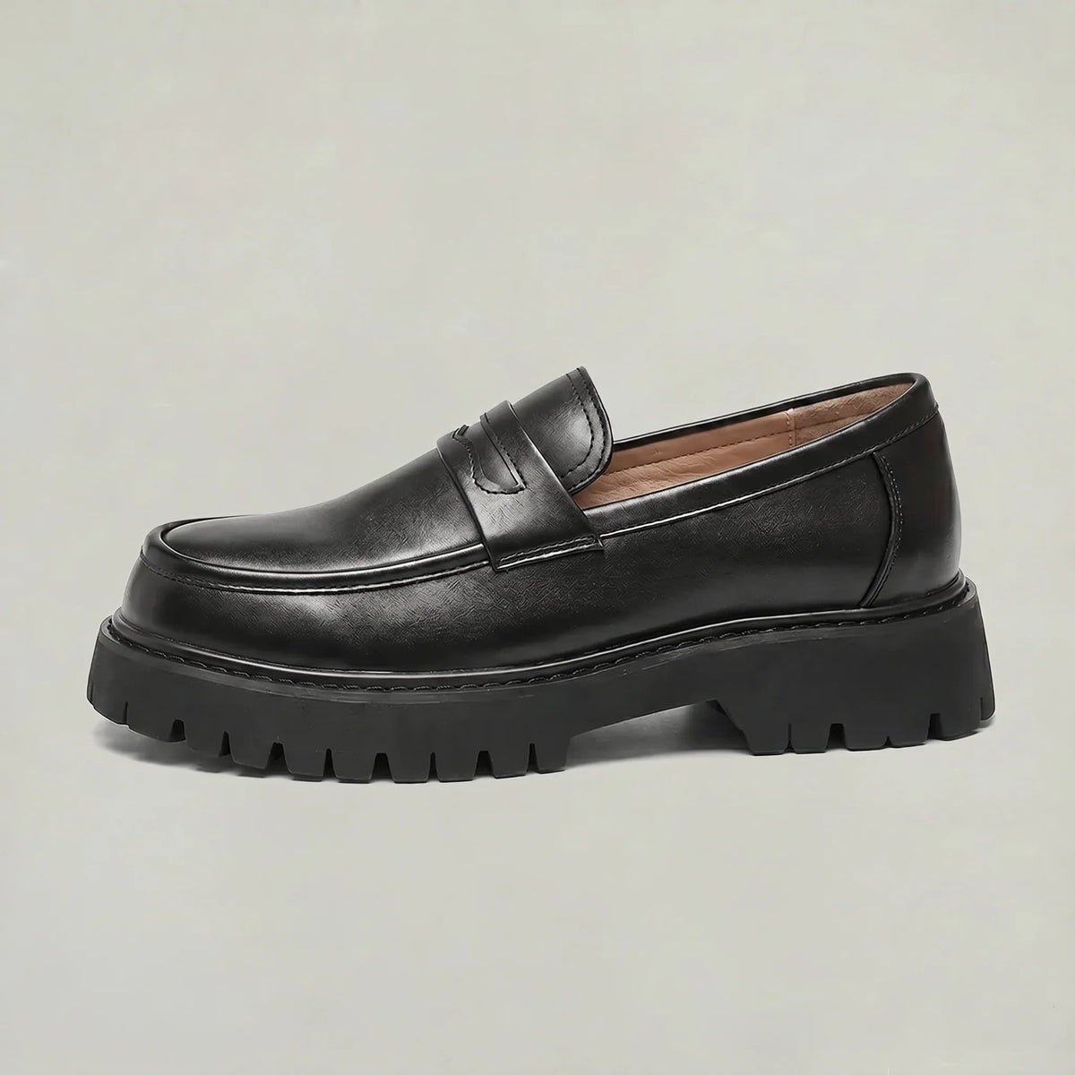 Men's Platform Loafer – Slip-On Almond Toe