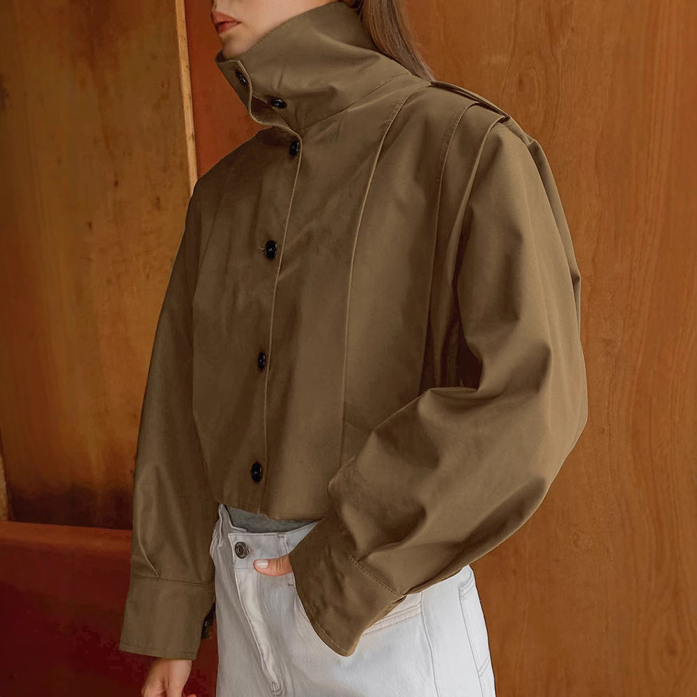 Men's Single-Breasted Coat – Straight Hip-Length Fit