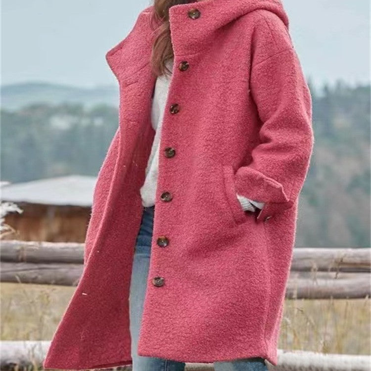 Women's Long Lapel Coat – Straight Relaxed Fit