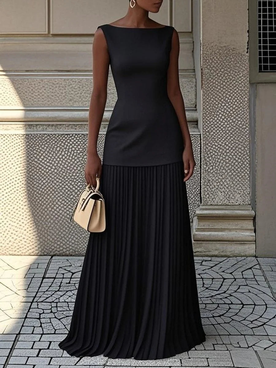 Women's Sleeveless Knit Dress – Ribbed Bodycon Fit