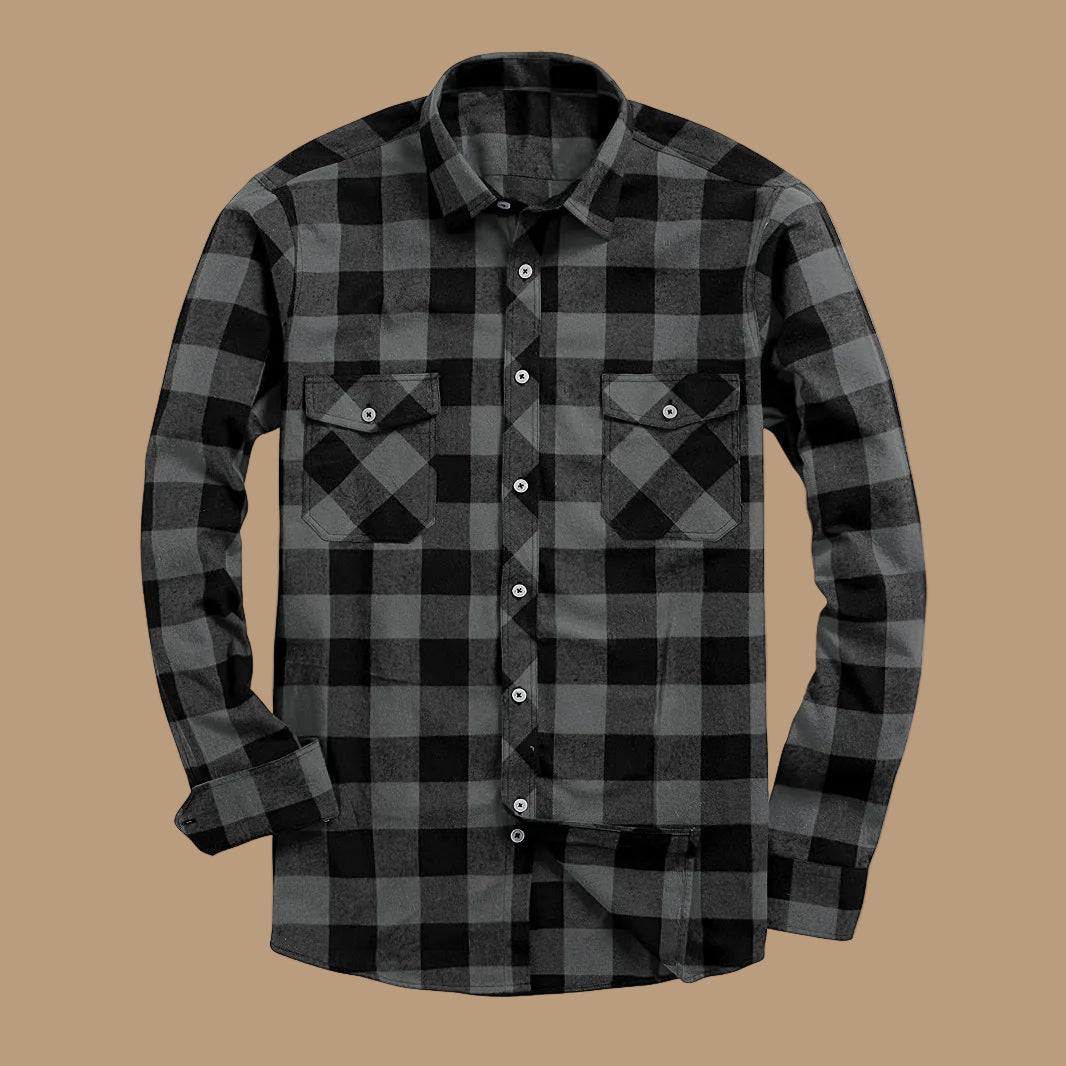 Men's Plaid Shirt – Relaxed Button-Up Overshirt