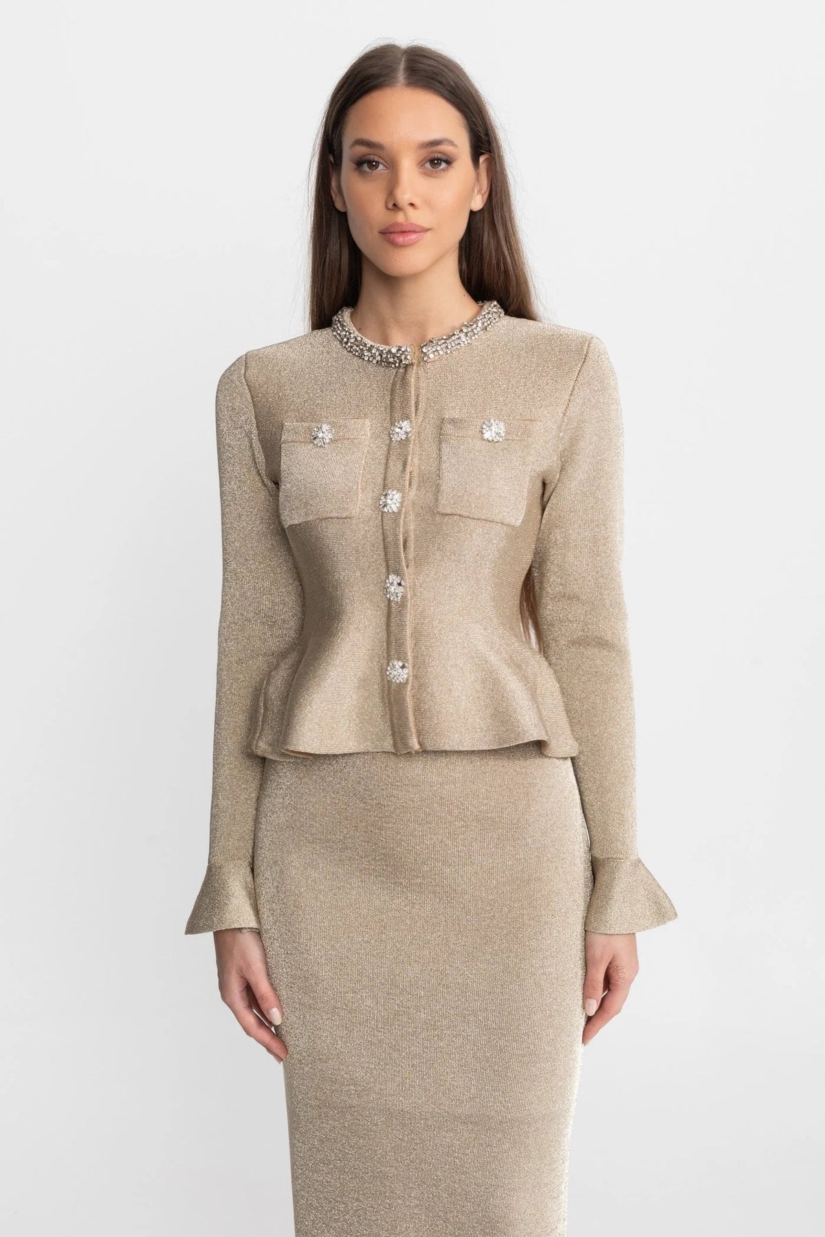 Women's Bodycon Dress – Faux Two-Piece Long Sleeve
